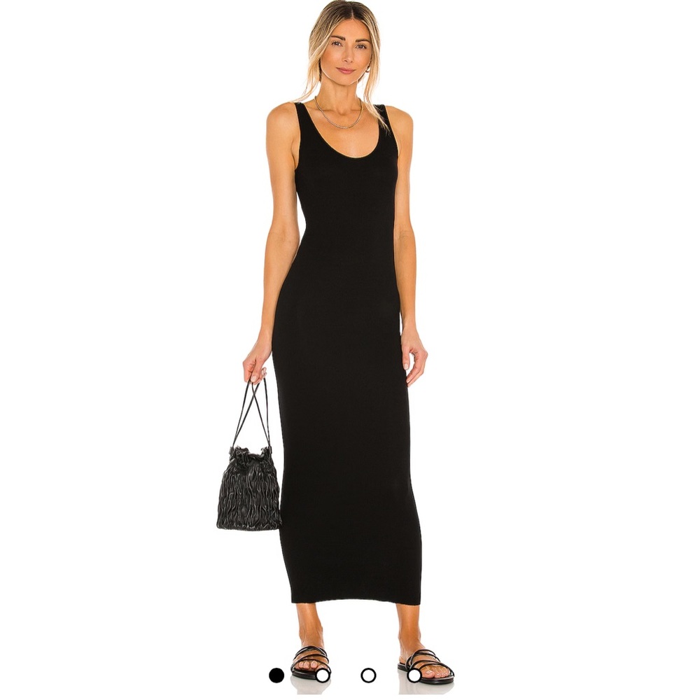 Enza Costa Black Rib Dress